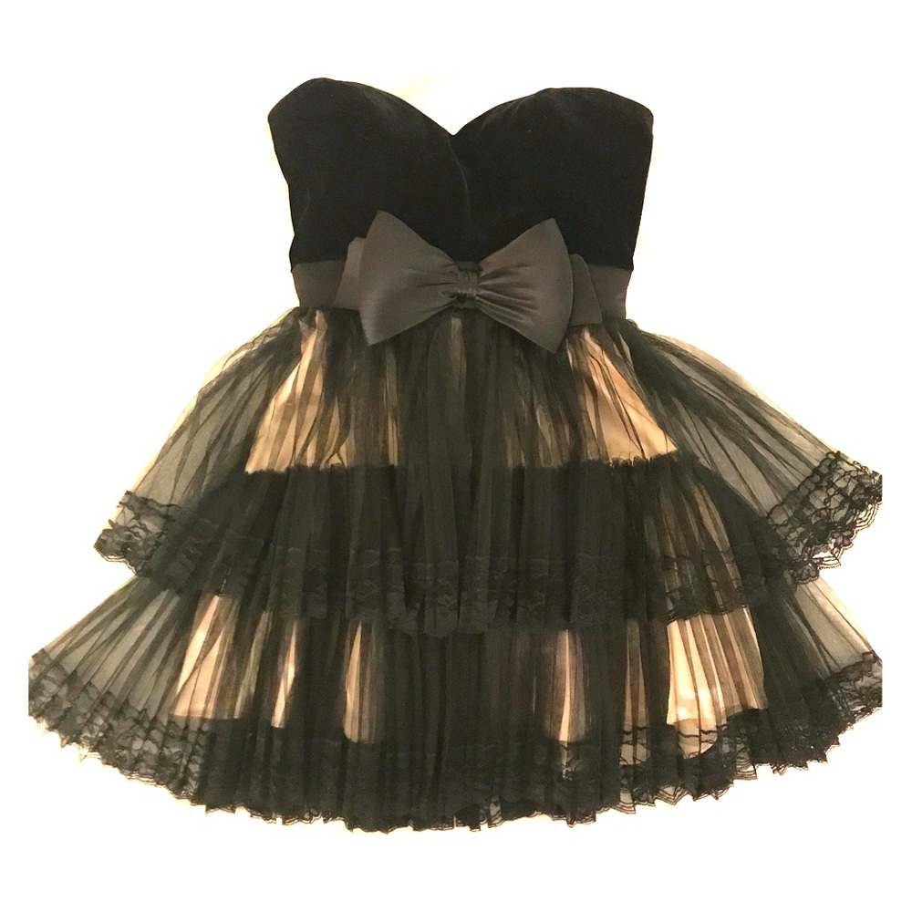 Sherri Hill Black Cocktail Dress Like New